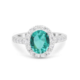 Solitaire Accent Wedding Ring Simulated Cubic Zirconia 925 Sterling Silver