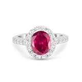 Solitaire Accent Wedding Ring Simulated Cubic Zirconia 925 Sterling Silver