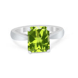 Solitaire Wedding Ring Simulated Cubic Zirconia 925 Sterling Silver