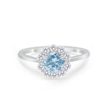Floral Wedding Ring Petite Dainty Simulated Cubic Zirconia 925 Sterling Silver