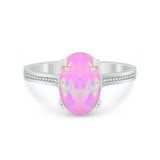 Solitaire Oval Wedding Engagement Ring 925 Sterling Silver