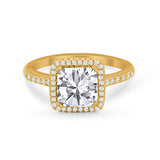Halo Princess Cut Wedding Ring Simulated Cubic Zirconia 925 Sterling Silver