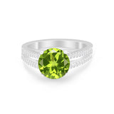 Vintage Style Round Simulated Cubic Zirconia Engagement Ring 925 Sterling Silver