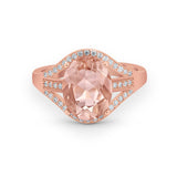 Art Deco Engagement Bridal Ring Simulated Cubic Zirconia 925 Sterling Silver BA1059