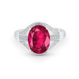 Art Deco Engagement Bridal Ring Simulated Cubic Zirconia 925 Sterling Silver BA1059