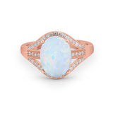 Art Deco Engagement Bridal Ring Simulated Cubic Zirconia 925 Sterling Silver BA1059