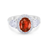 Three Stone Engagement Ring Simulated Cubic Zirconia 925 Sterling Silver BA1067