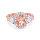 Three Stone Engagement Ring Simulated Cubic Zirconia 925 Sterling Silver BA1067