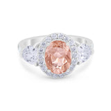 Three Stone Engagement Ring Simulated Cubic Zirconia 925 Sterling Silver BA1067