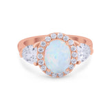 Three Stone Engagement Ring Simulated Cubic Zirconia 925 Sterling Silver BA1067