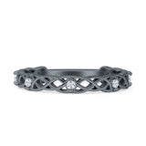 Celtic Style Intertwisted Trinity Wedding Band Solid 925 Sterling Silver