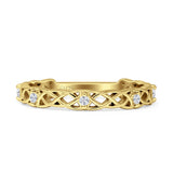 Celtic Style Intertwisted Trinity Wedding Band Solid 925 Sterling Silver