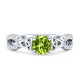 Round Cetlic Trinity Style Cubic Zirconia Ring 925 Sterling Silver