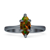 Marquise Solitaire Engagement Ring 7X14 Cubic Zirconia 925 Sterling Silver