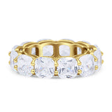 Cushion Cut Eternity Band