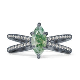 Marquise Split Shank X Ring