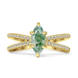 Marquise Split Shank X Ring