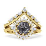 Two Piece Halo Bridal Ring