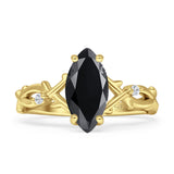Marquise Split Shank Infinity Twisted Ring Cubic Zirconia 925 Sterling Silver