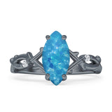 Marquise Split Shank Infinity Twisted Ring Cubic Zirconia 925 Sterling Silver