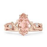 Marquise Split Shank Infinity Twisted Ring Cubic Zirconia 925 Sterling Silver