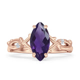 Marquise Split Shank Ring