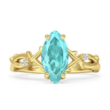 Marquise Split Shank Infinity Twisted Ring Cubic Zirconia 925 Sterling Silver
