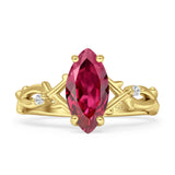 Marquise Split Shank Infinity Twisted Ring Cubic Zirconia 925 Sterling Silver