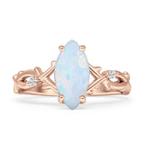 Marquise Split Shank Infinity Twisted Ring Cubic Zirconia 925 Sterling Silver