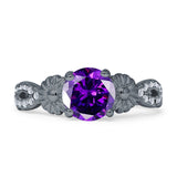 Vintage Style Sunflower Marquise Round Cubic Zirconia Ring 925 Sterling Silver