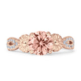 Vintage Style Sunflower Marquise Round Cubic Zirconia Ring 925 Sterling Silver