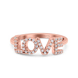 Love Ring Wedding Engagement Eternity Band Simulated Cubic Zirconia 925 Sterling Silver (6mm)