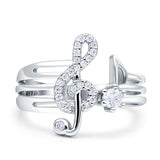 Music Note Cuff Ring