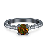Solitaire Accent Wedding Ring Simulated Cubic Zirconia 925 Sterling Silver