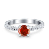Solitaire Accent Wedding Ring Simulated Cubic Zirconia 925 Sterling Silver
