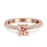 Solitaire Accent Wedding Ring Simulated Cubic Zirconia 925 Sterling Silver