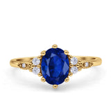 Oval Art Deco Engagement Ring Cubic Zirconia 925 Sterling Silver