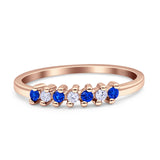 Round Dazzling Eternity Wedding Band Cubic Zirconia 925 Sterling Silver