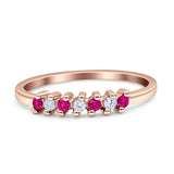 Round Dazzling Eternity Wedding Band Cubic Zirconia 925 Sterling Silver