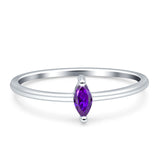 Solitaire Marquise Engagement Ring Cubic Zirconia 925 Sterling Silver