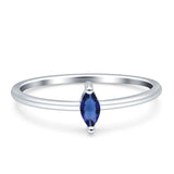Solitaire Marquise Engagement Ring Cubic Zirconia 925 Sterling Silver