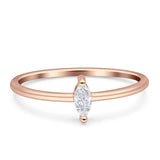 Solitaire Marquise Engagement Ring Cubic Zirconia 925 Sterling Silver
