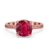 Elegant Hidden Halo Cushion Engagement Ring Cubic Zirconia 925 Sterling Silver