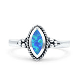 Vintage Style Marquise New Design Thumb Ring Statement Fashion Oxidized Solid 925 Sterling Silver