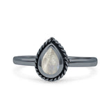 Rope Pear Design Thumb Ring Statement Fashion Oxidized Solid 925 Sterling Silver