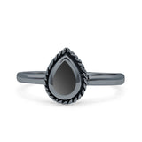 Rope Pear Design Thumb Ring Statement Fashion Oxidized Solid 925 Sterling Silver