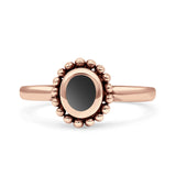 Petite Dainty New Style Oval Thumb Ring Statement Fashion Oxidized Solid 925 Sterling Silver