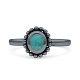 Petite Dainty New Style Oval Thumb Ring Statement Fashion Oxidized Solid 925 Sterling Silver