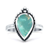 Petite Dainty Statement Fashion Pear Thumb Ring Oxidized Solid 925 Sterling Silver