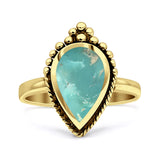 Petite Dainty Statement Fashion Pear Thumb Ring Oxidized Solid 925 Sterling Silver
